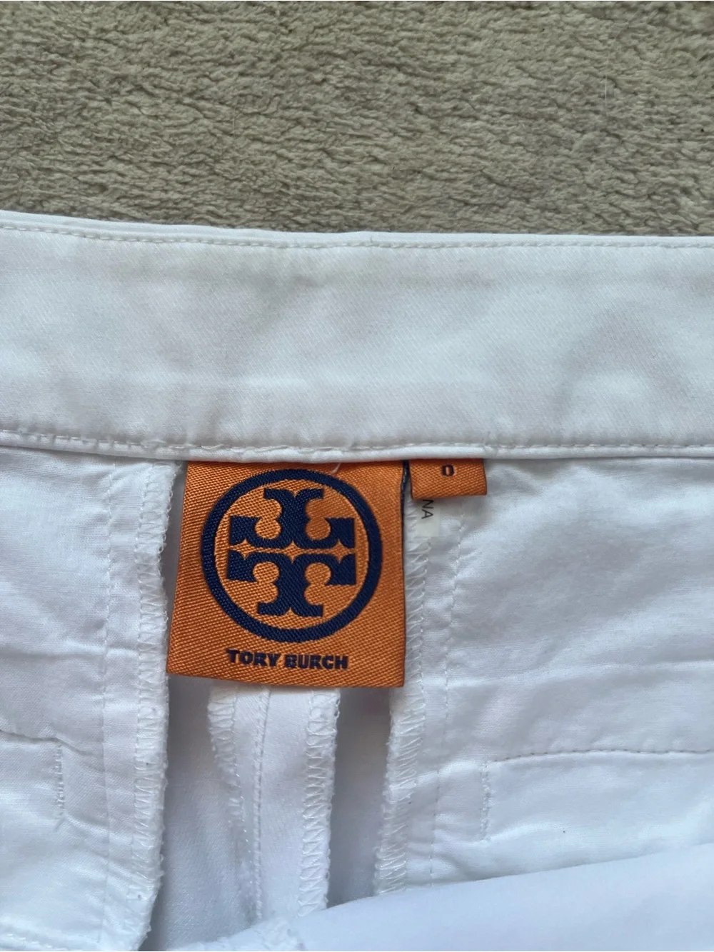 Tory Burch White Straight-Leg Pants size 0